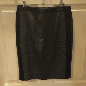 J. Crew Gray and Navy Pencil Skirt